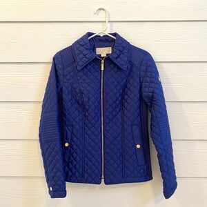 Michael Kors Quilted Jacket Navy Blue